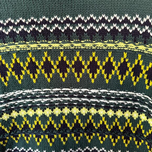 Talbots size L/P Green Yellow Warm pullover sweater size L/P - Picture 5 of 8